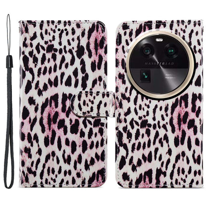 For Oppo Find X6 PU Leather Phone Case Pattern Printing Stand Flip Wallet Cover