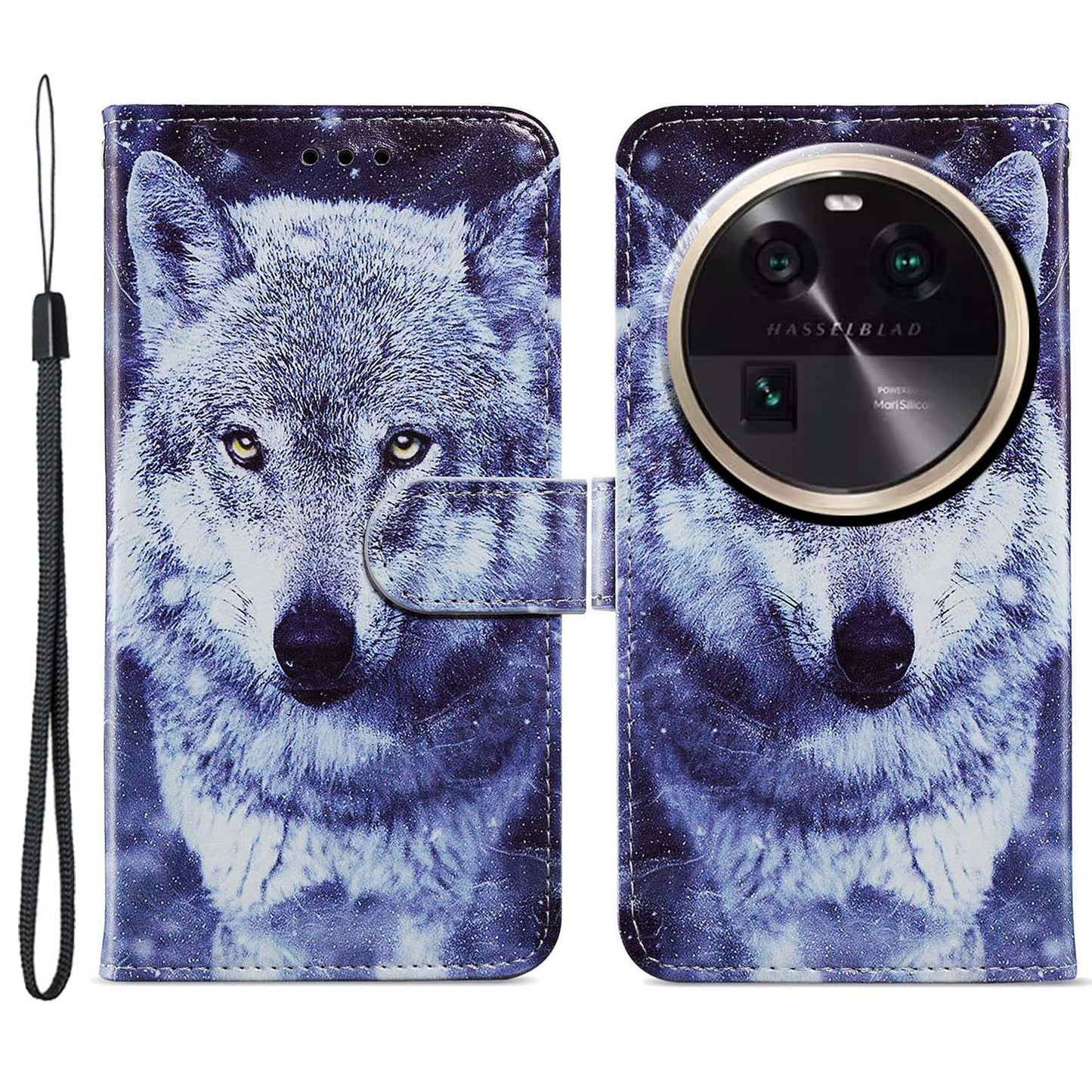 For Oppo Find X6 PU Leather Phone Case Pattern Printing Stand Flip Wallet Cover