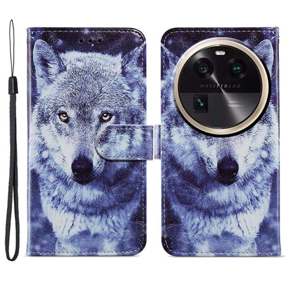 For Oppo Find X6 PU Leather Phone Case Pattern Printing Stand Flip Wallet Cover