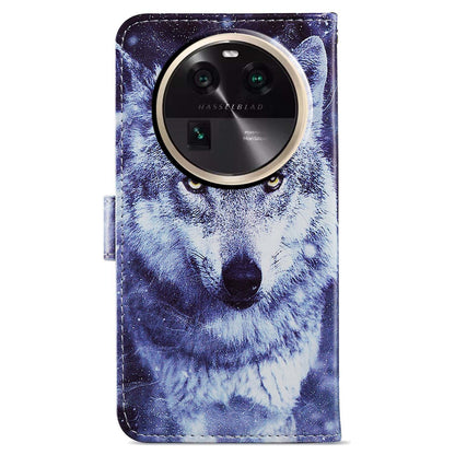 For Oppo Find X6 PU Leather Phone Case Pattern Printing Stand Flip Wallet Cover