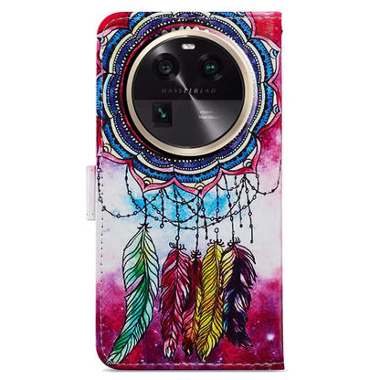 For Oppo Find X6 PU Leather Phone Case Pattern Printing Stand Flip Wallet Cover