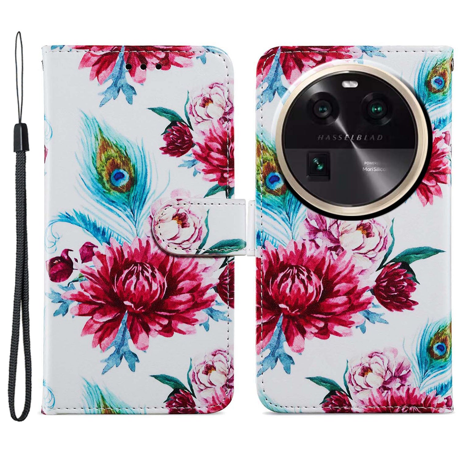 For Oppo Find X6 PU Leather Phone Case Pattern Printing Stand Flip Wallet Cover