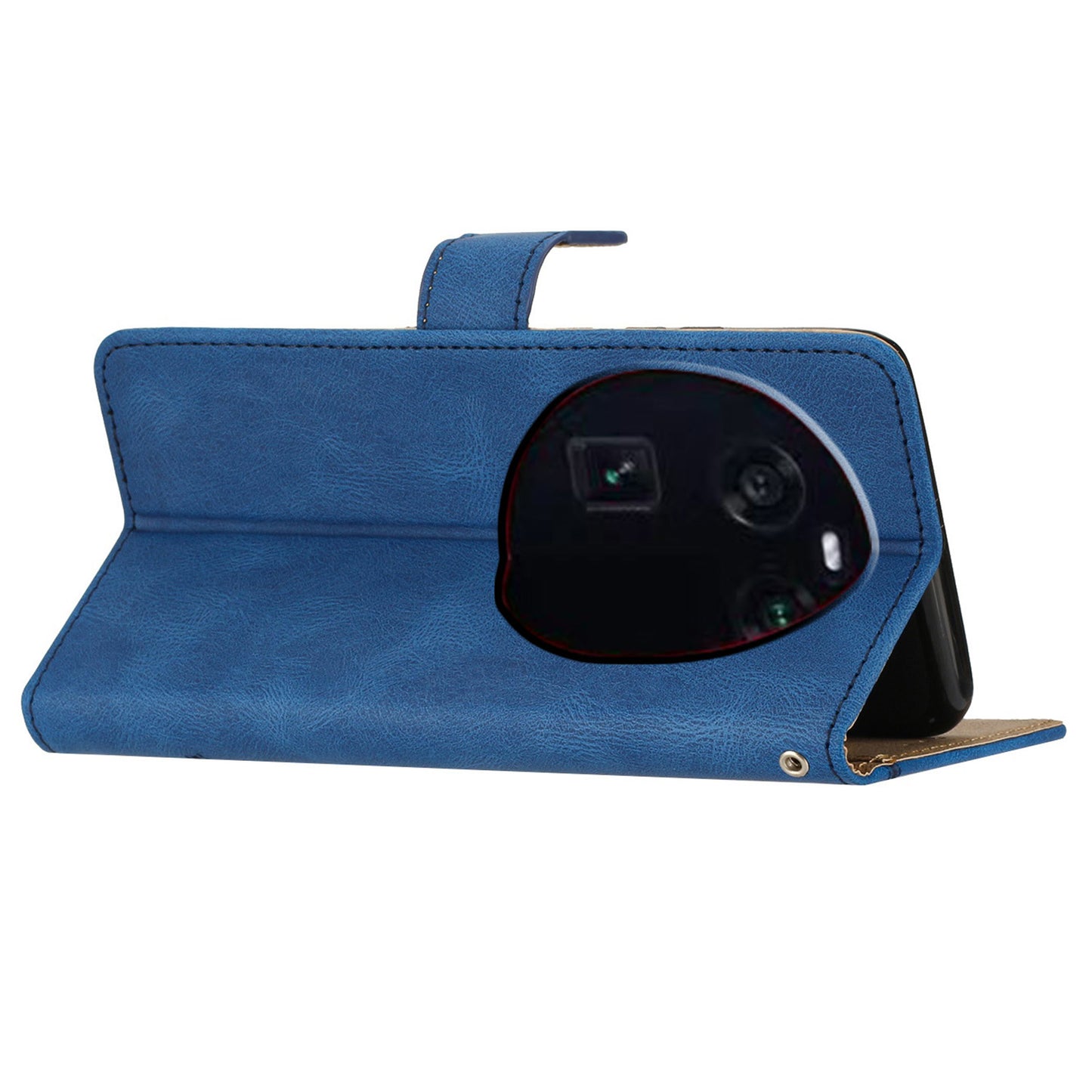 For Oppo Find X6 Wallet Leather Phone Case Crazy Horse Texture Imprinted Lines Stand Cover