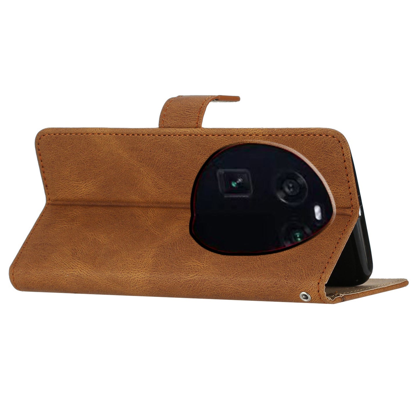 For Oppo Find X6 Wallet Leather Phone Case Crazy Horse Texture Imprinted Lines Stand Cover