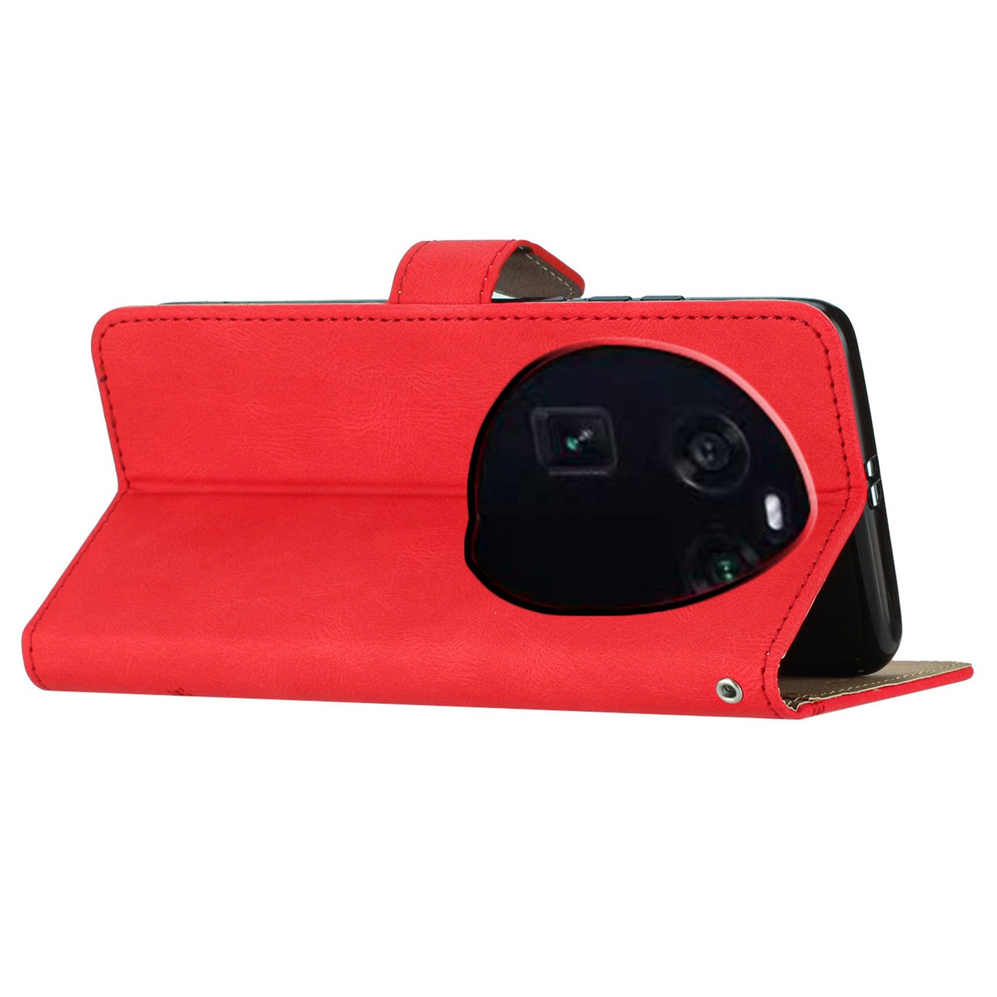 For Oppo Find X6 Wallet Leather Phone Case Crazy Horse Texture Imprinted Lines Stand Cover