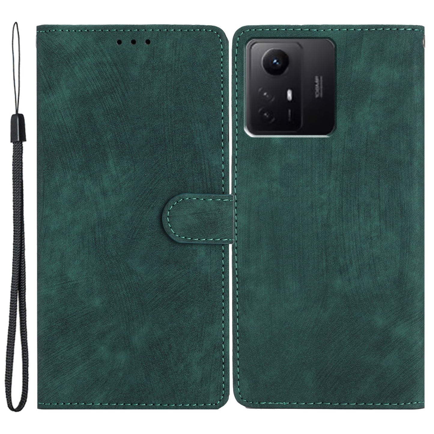 For Xiaomi Redmi Note 12S 4G PU Leather Wallet Case Stand Skin-touch Cell Phone Cover