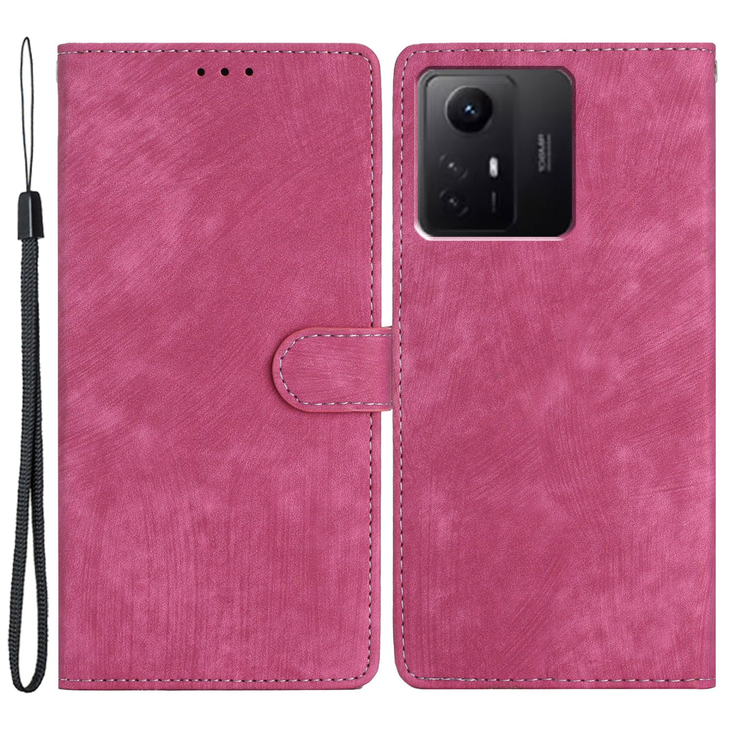 For Xiaomi Redmi Note 12S 4G PU Leather Wallet Case Stand Skin-touch Cell Phone Cover