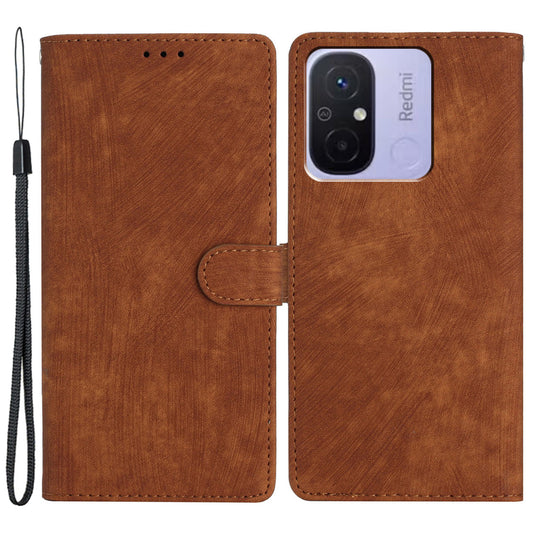 Wallet PU Leather Phone Cover for Xiaomi Redmi 12C 4G , Skin-touch Stand Phone Case