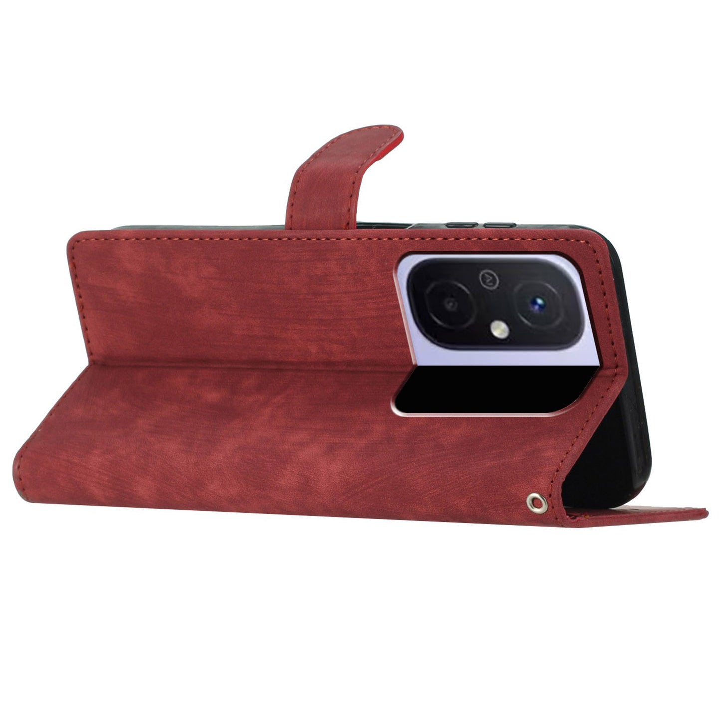 Wallet PU Leather Phone Cover for Xiaomi Redmi 12C 4G , Skin-touch Stand Phone Case