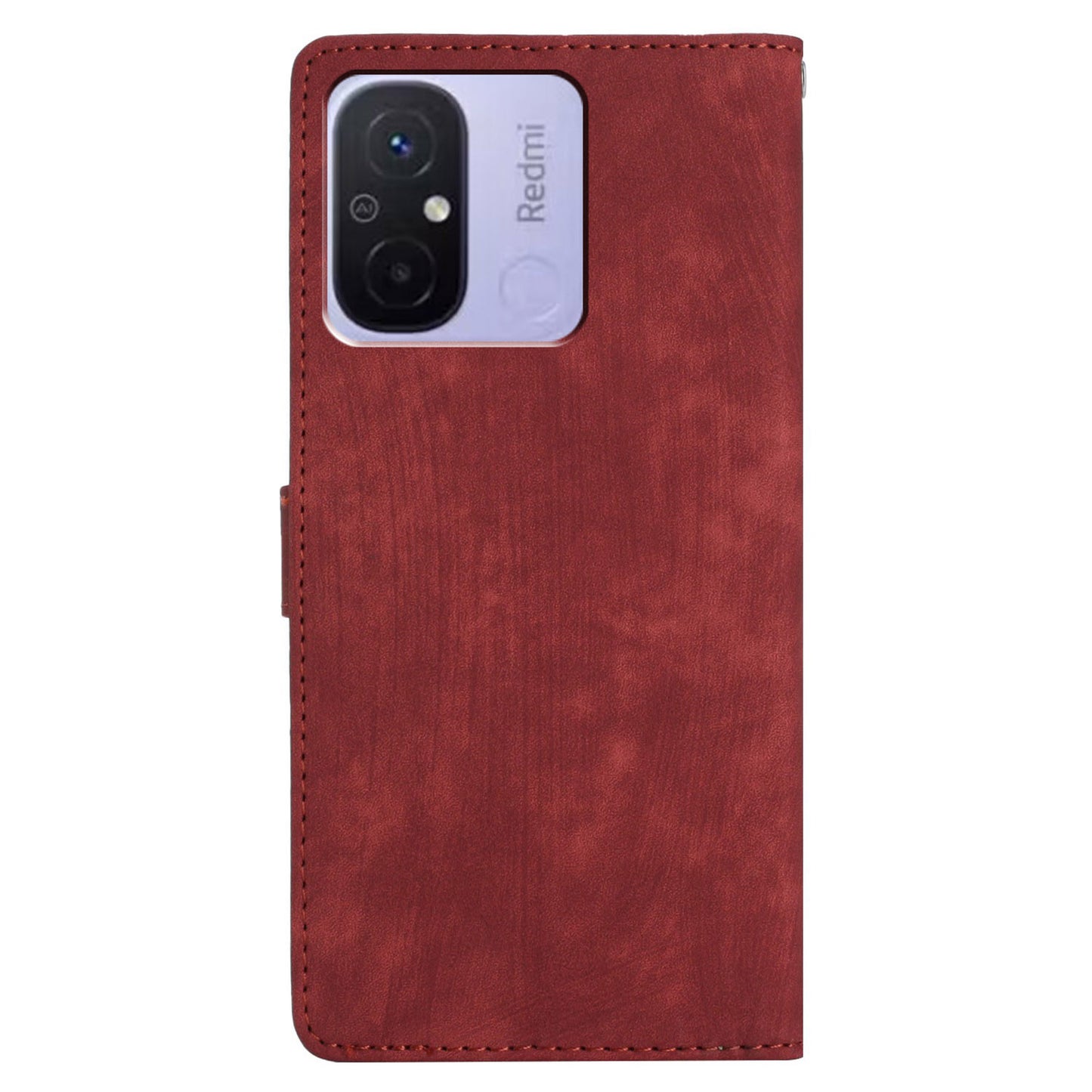 Wallet PU Leather Phone Cover for Xiaomi Redmi 12C 4G , Skin-touch Stand Phone Case