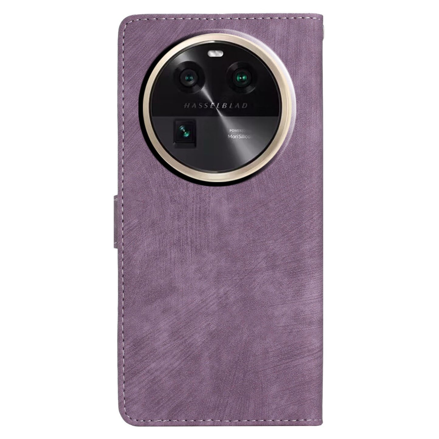PU Leather Phone Case for Oppo Find X6 , Shockproof Skin-touch Wallet Stand Cover