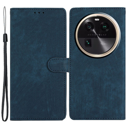 PU Leather Phone Case for Oppo Find X6 , Shockproof Skin-touch Wallet Stand Cover