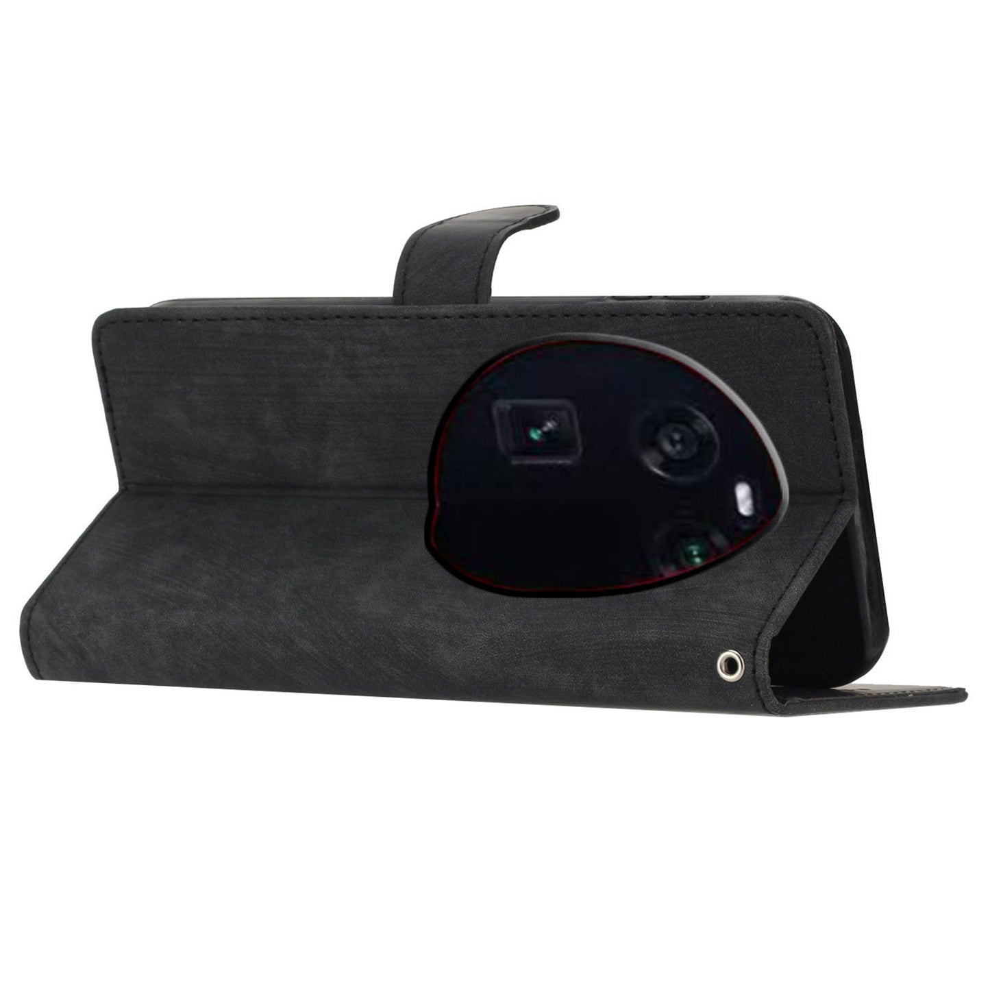 PU Leather Phone Case for Oppo Find X6 , Shockproof Skin-touch Wallet Stand Cover