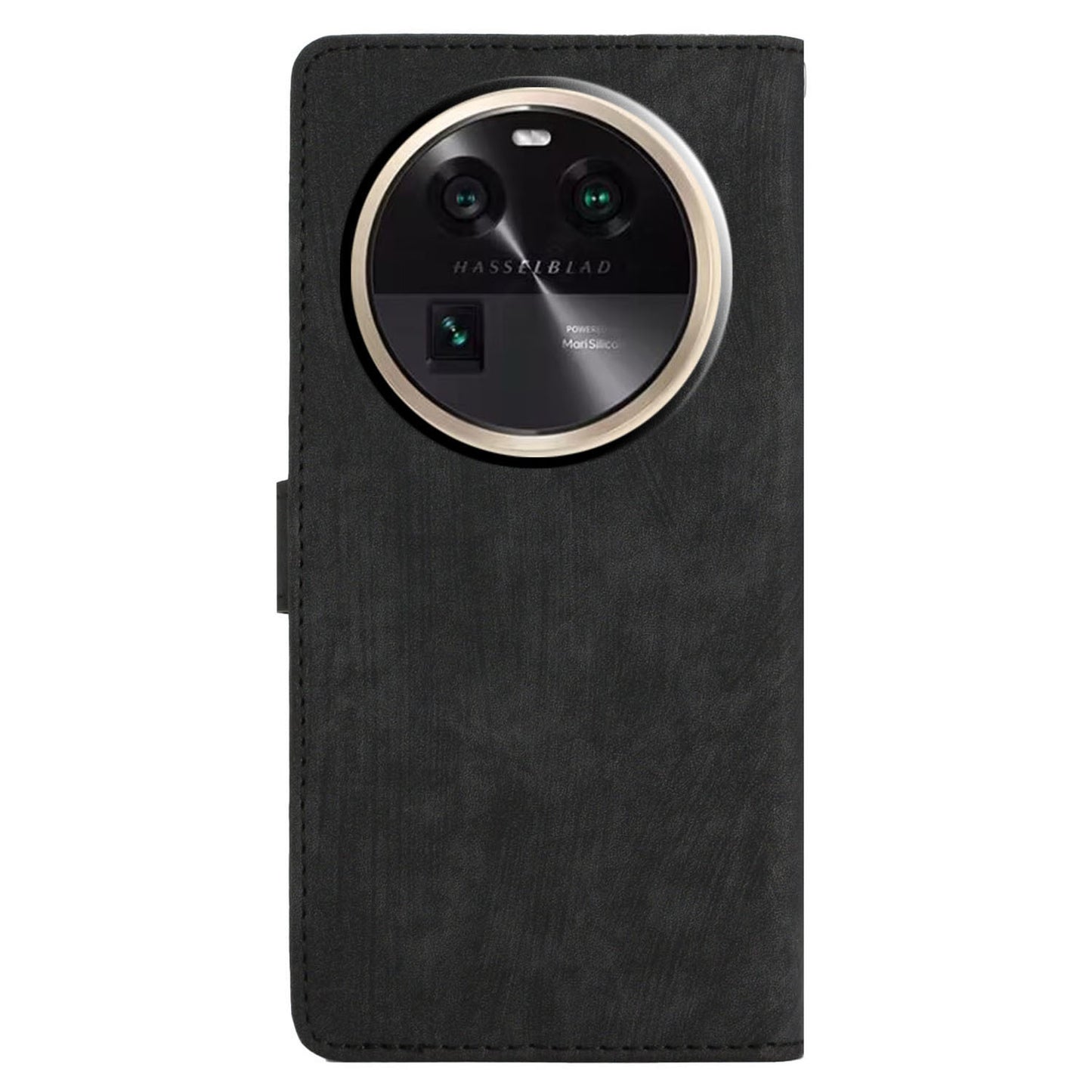 PU Leather Phone Case for Oppo Find X6 , Shockproof Skin-touch Wallet Stand Cover