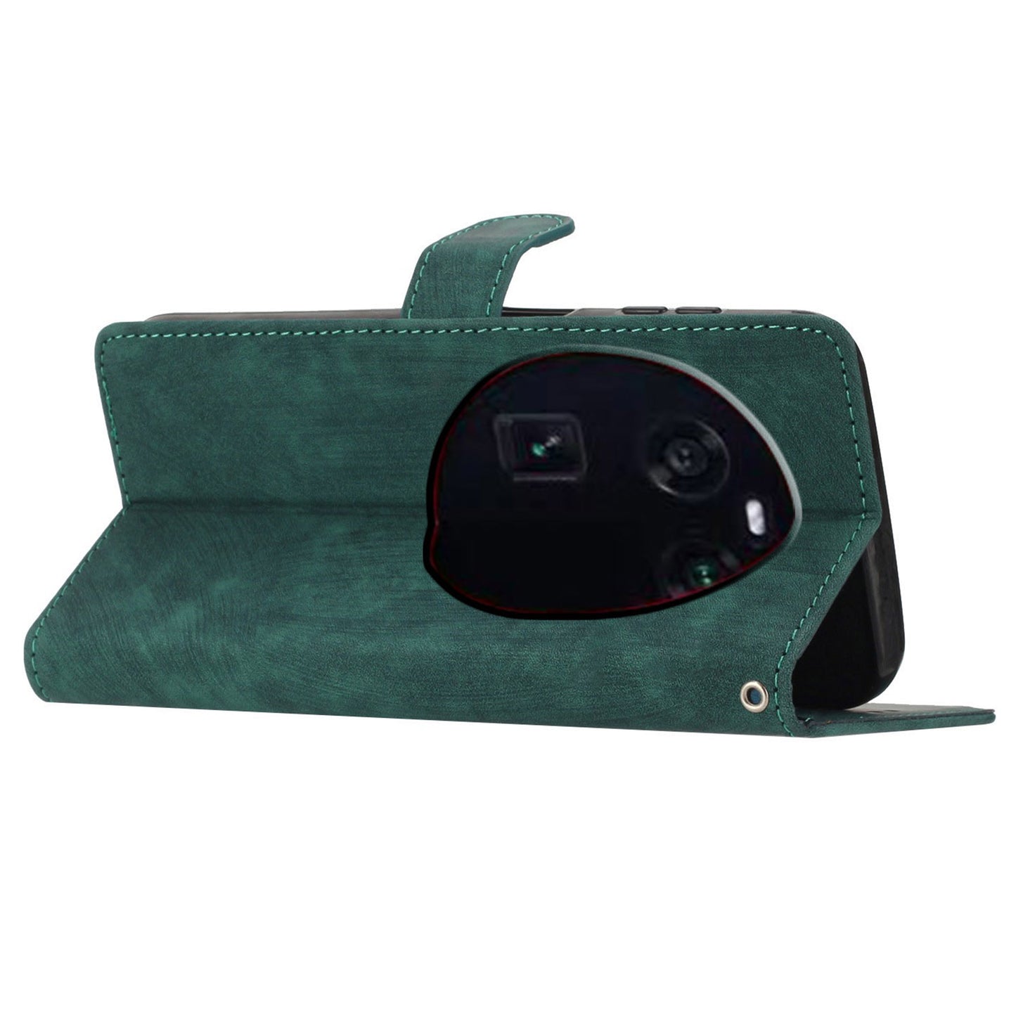 PU Leather Phone Case for Oppo Find X6 , Shockproof Skin-touch Wallet Stand Cover