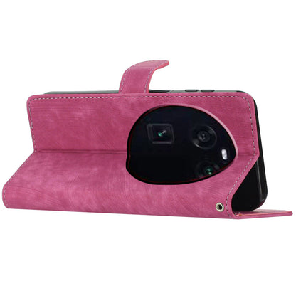 PU Leather Phone Case for Oppo Find X6 , Shockproof Skin-touch Wallet Stand Cover