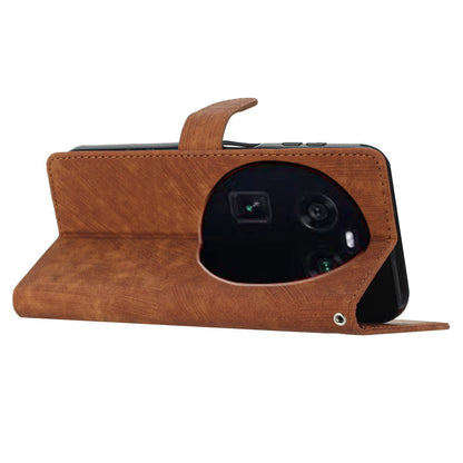 For Oppo Find X6 Pro Anti-drop PU Leather Wallet Case Stand Skin-touch Cell Phone Cover