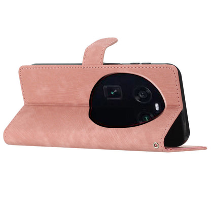 For Oppo Find X6 Pro Anti-drop PU Leather Wallet Case Stand Skin-touch Cell Phone Cover