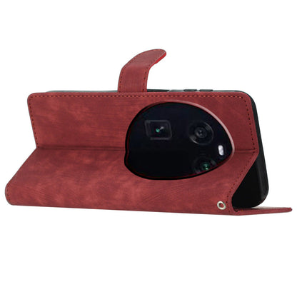 For Oppo Find X6 Pro Anti-drop PU Leather Wallet Case Stand Skin-touch Cell Phone Cover