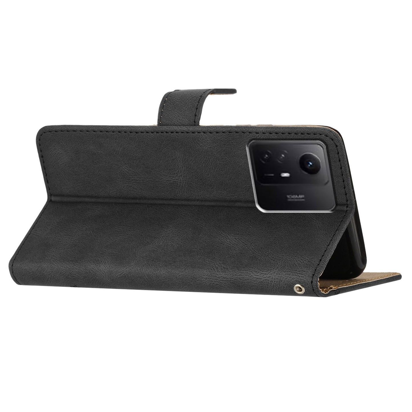 Wallet Leather Phone Case for Xiaomi Redmi Note 12S 4G Crazy Horse Texture Imprinted Lines Stand Cover