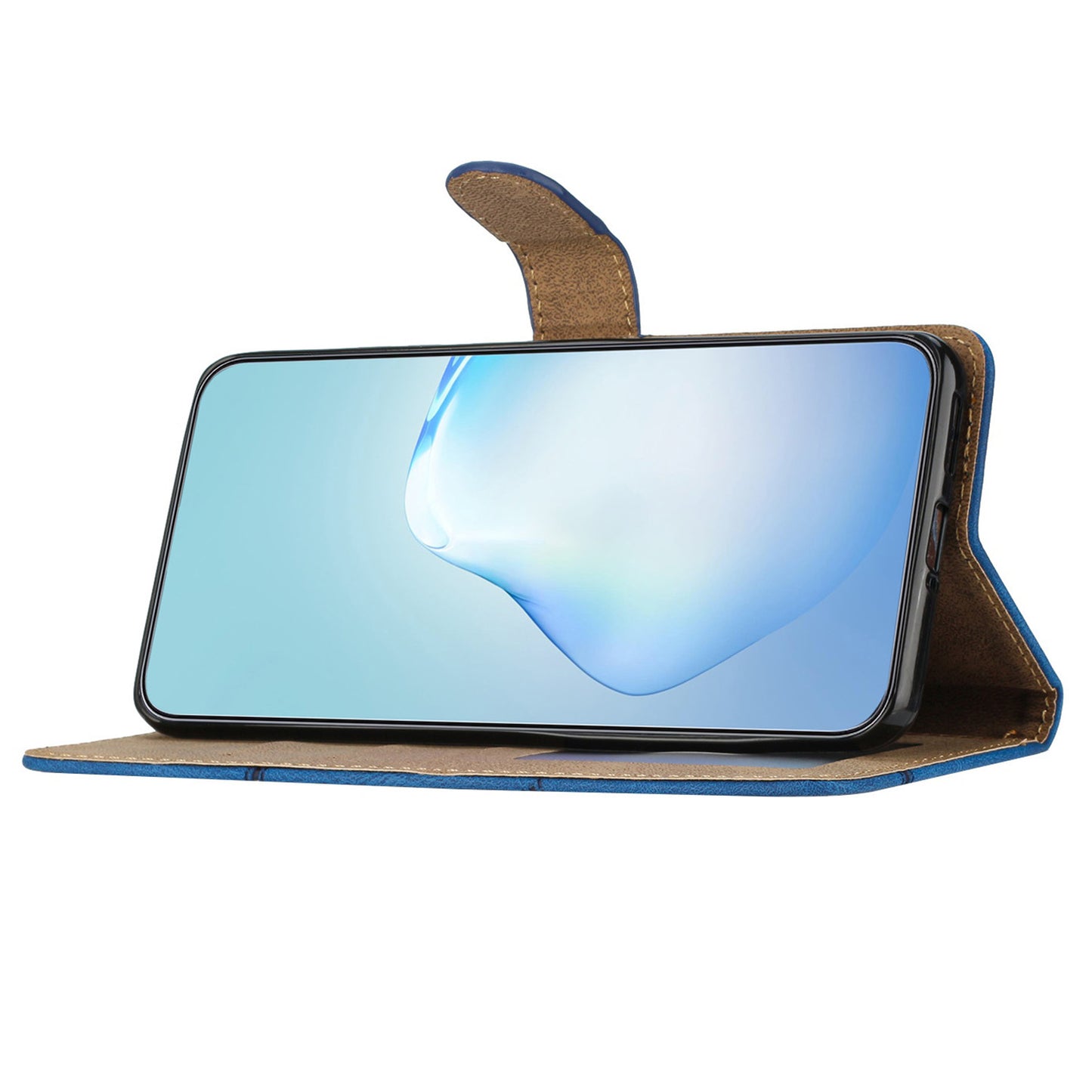 Wallet Leather Phone Case for Xiaomi Redmi Note 12S 4G Crazy Horse Texture Imprinted Lines Stand Cover