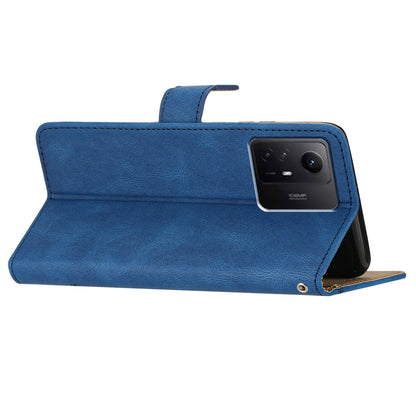 Wallet Leather Phone Case for Xiaomi Redmi Note 12S 4G Crazy Horse Texture Imprinted Lines Stand Cover