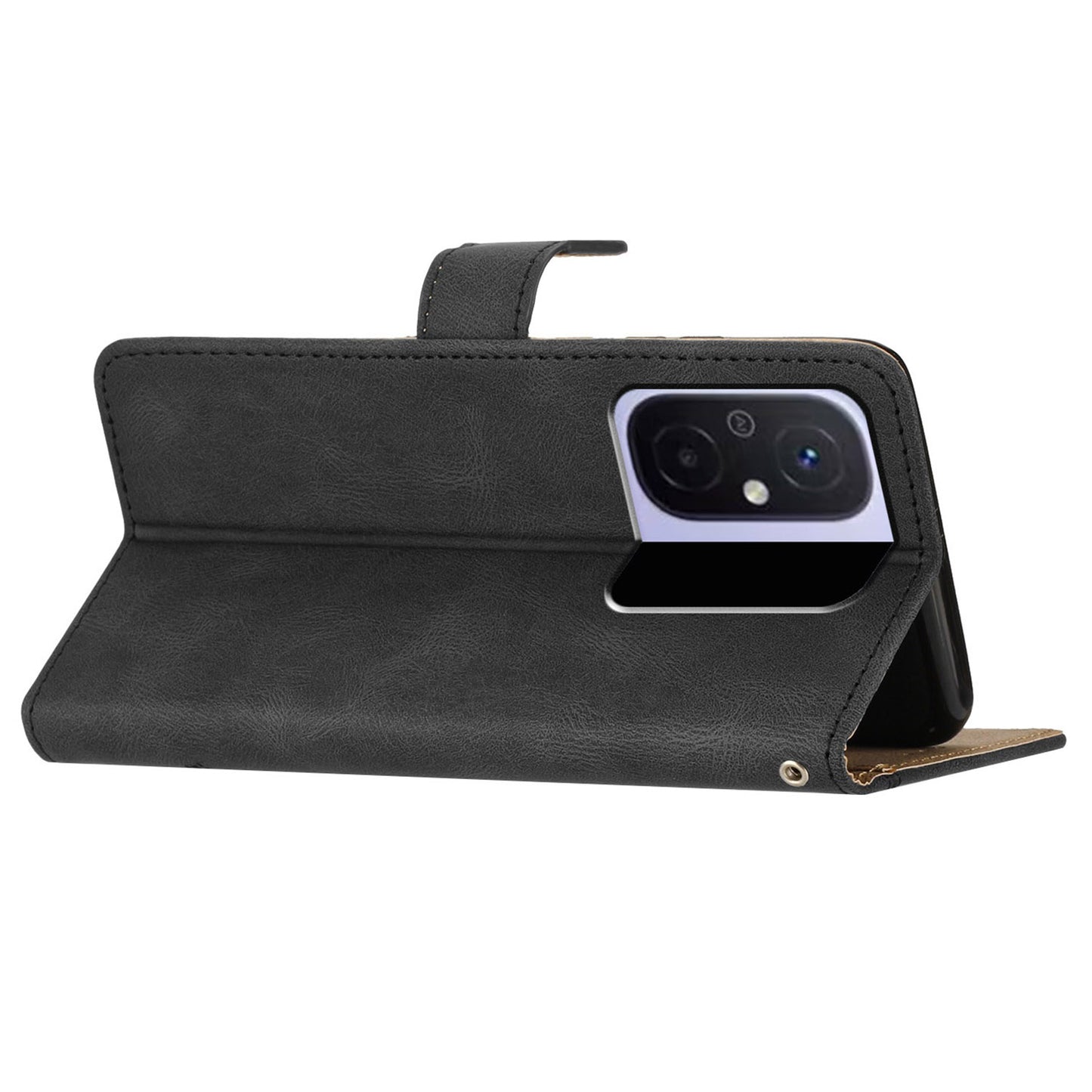 For Xiaomi Redmi 12C 4G Imprinted Lines Wallet Leather Phone Case Crazy Horse Texture Stand Cover