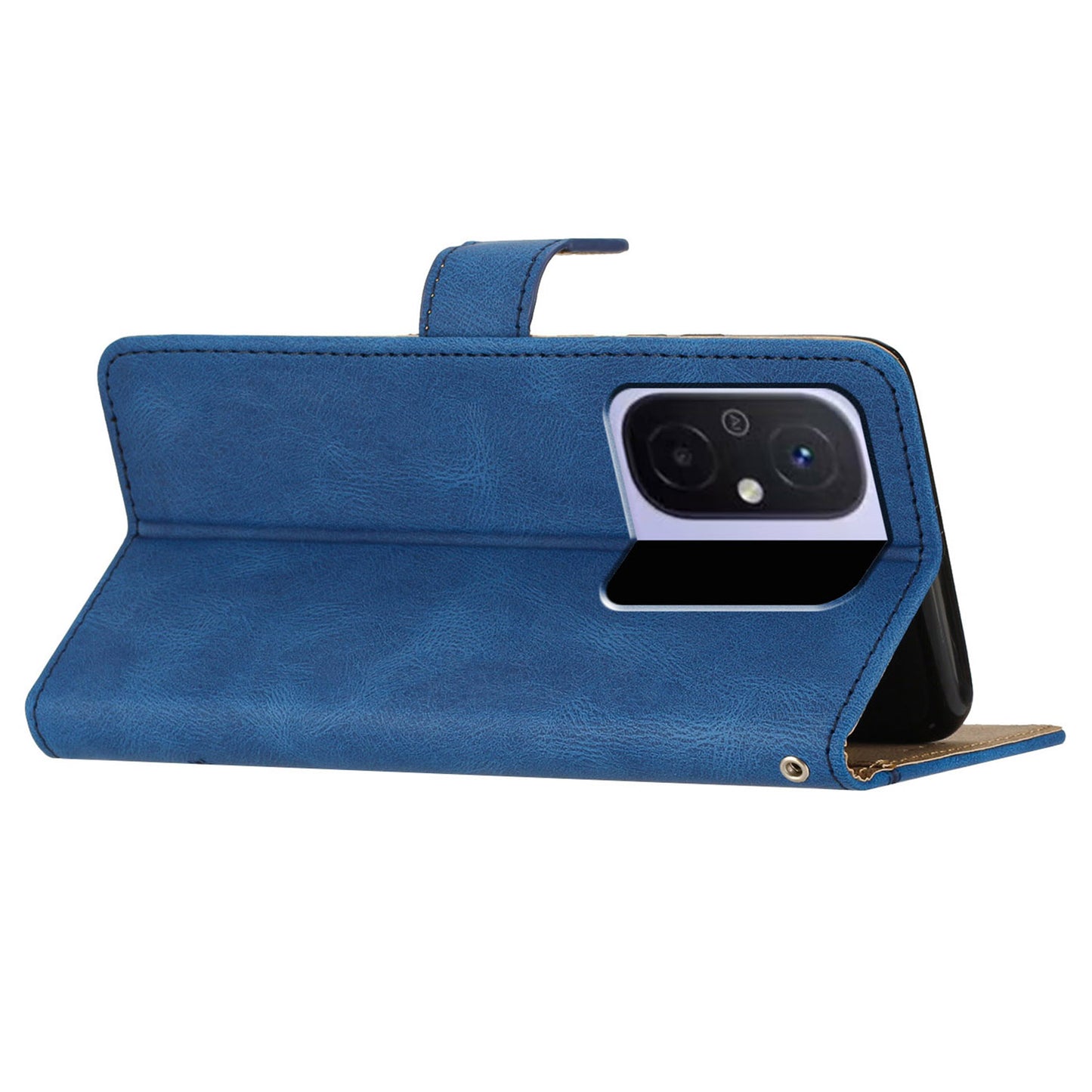 For Xiaomi Redmi 12C 4G Imprinted Lines Wallet Leather Phone Case Crazy Horse Texture Stand Cover