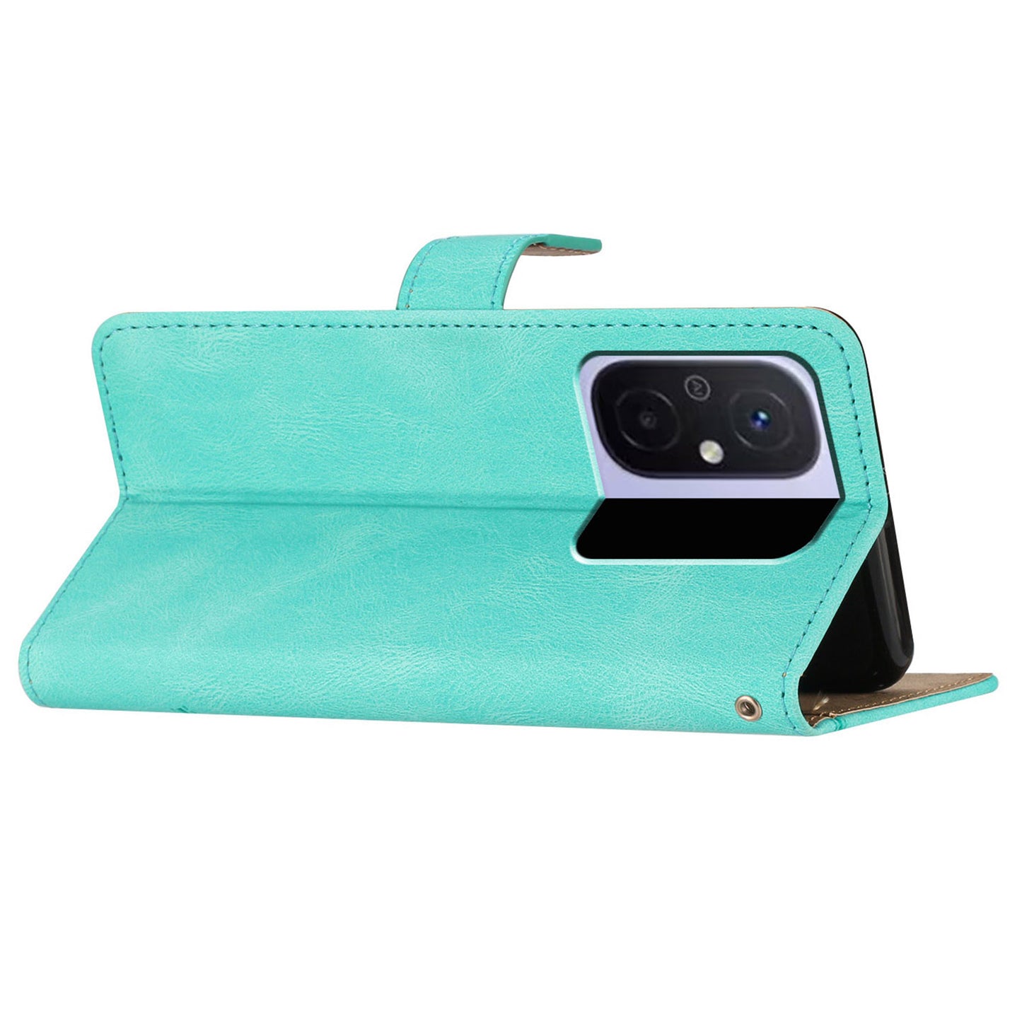 For Xiaomi Redmi 12C 4G Imprinted Lines Wallet Leather Phone Case Crazy Horse Texture Stand Cover