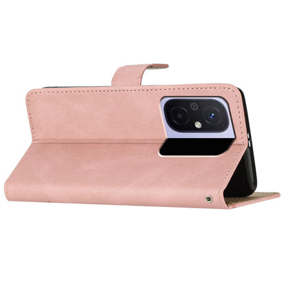 For Xiaomi Redmi 12C 4G Imprinted Lines Wallet Leather Phone Case Crazy Horse Texture Stand Cover