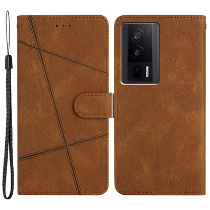 Stand Cover for Xiaomi Redmi K60 5G / K60 Pro 5G / Poco F5 Pro 5G Wallet Leather Phone Case Crazy Horse Texture Imprinted Lines Shell
