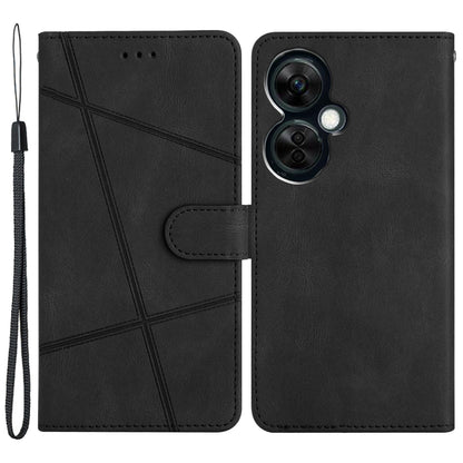 Stand Cover for OnePlus Nord CE 3 Lite 5G / Nord N30 5G Leather Phone Wallet Case Crazy Horse Texture Imprinted Lines Shell