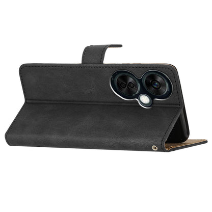 Stand Cover for OnePlus Nord CE 3 Lite 5G / Nord N30 5G Leather Phone Wallet Case Crazy Horse Texture Imprinted Lines Shell