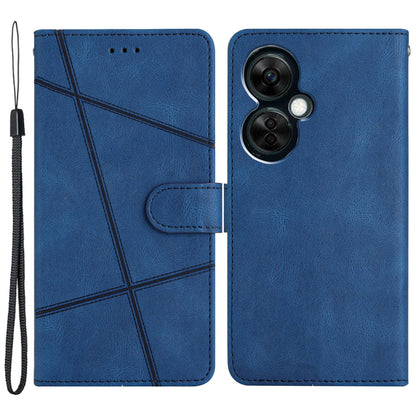 Stand Cover for OnePlus Nord CE 3 Lite 5G / Nord N30 5G Leather Phone Wallet Case Crazy Horse Texture Imprinted Lines Shell