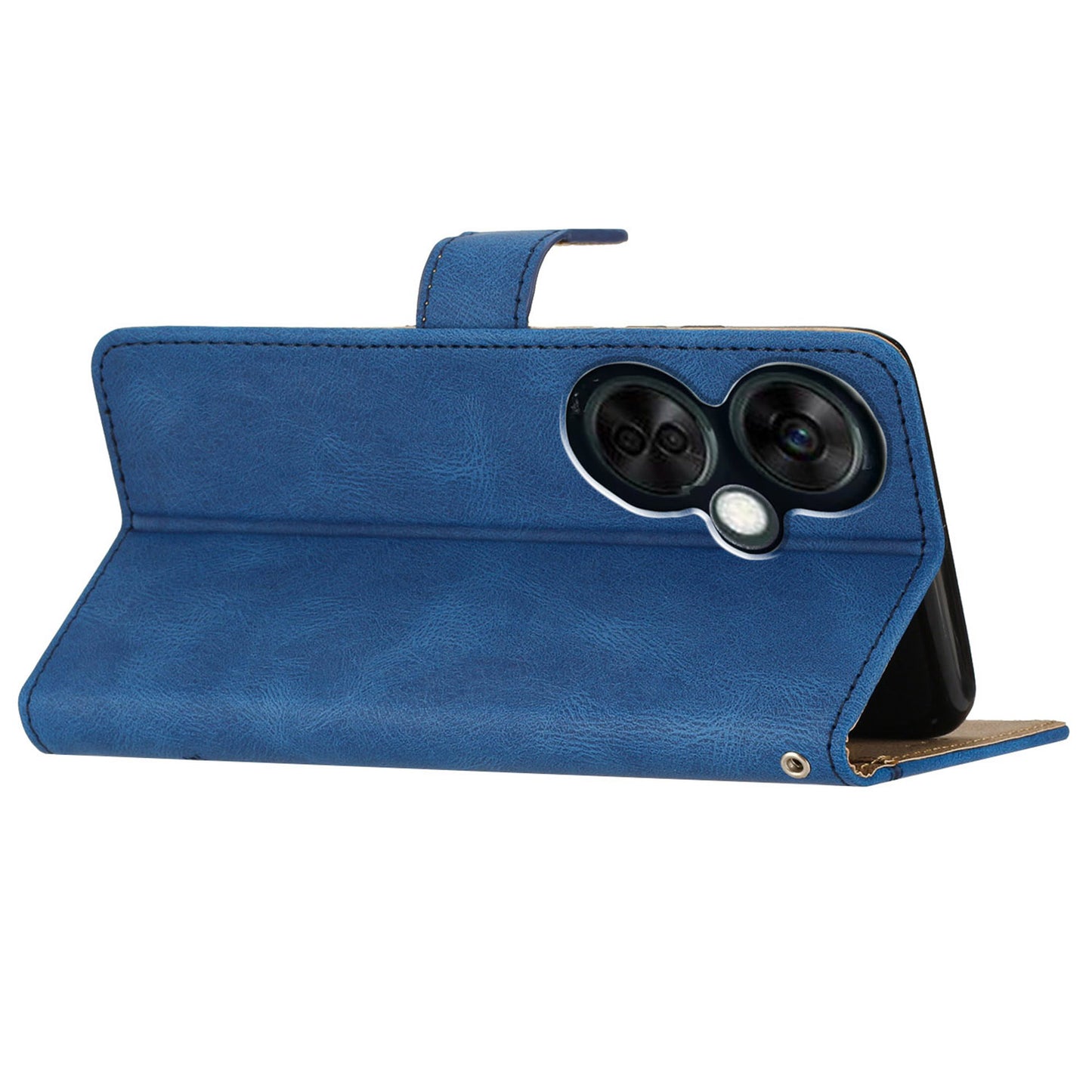 Stand Cover for OnePlus Nord CE 3 Lite 5G / Nord N30 5G Leather Phone Wallet Case Crazy Horse Texture Imprinted Lines Shell