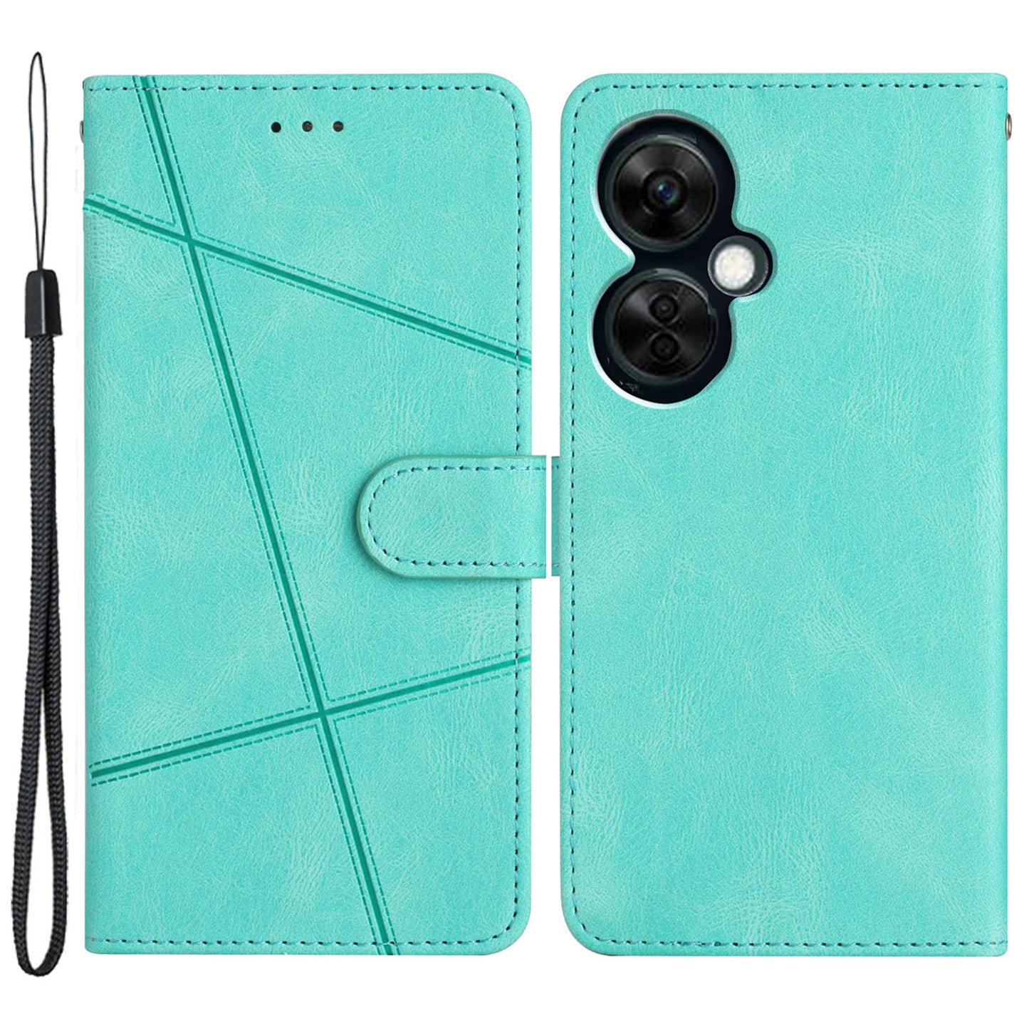 Stand Cover for OnePlus Nord CE 3 Lite 5G / Nord N30 5G Leather Phone Wallet Case Crazy Horse Texture Imprinted Lines Shell