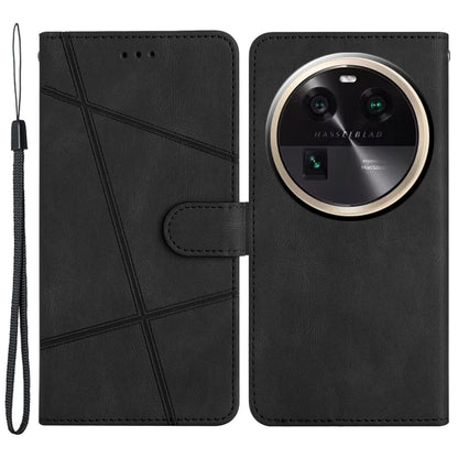 Stand Cover for Oppo Find X6 Pro Anti-drop Wallet Leather Phone Case Crazy Horse Texture Imprinted Lines Shell