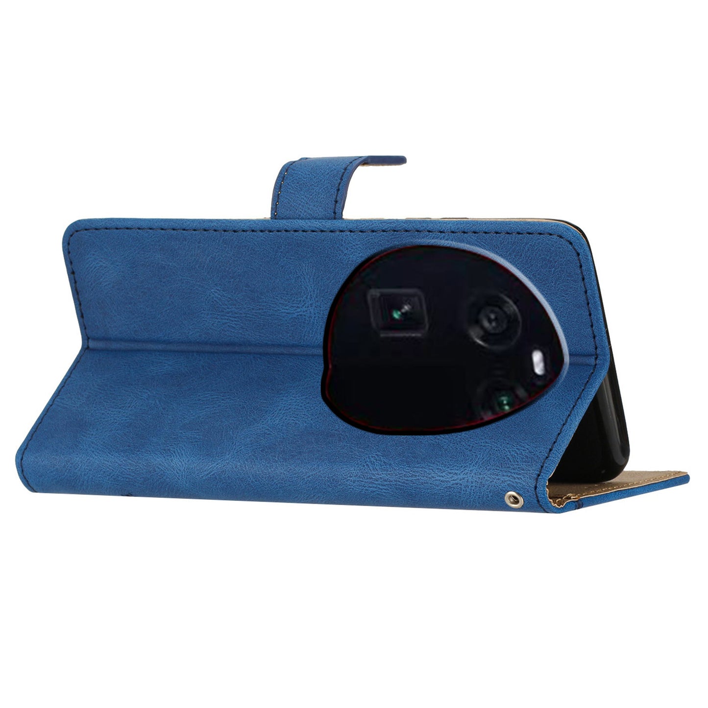 Stand Cover for Oppo Find X6 Pro Anti-drop Wallet Leather Phone Case Crazy Horse Texture Imprinted Lines Shell