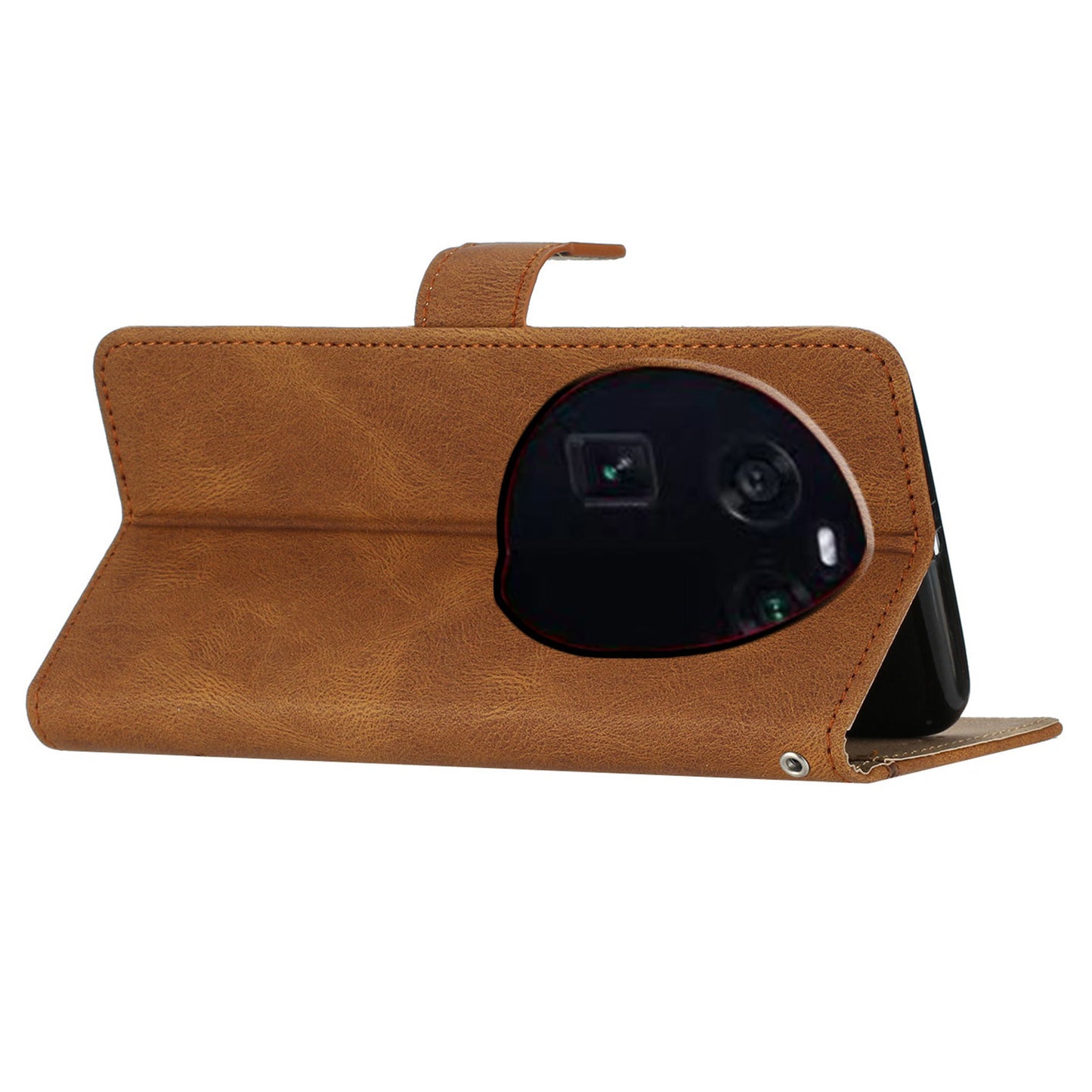 Stand Cover for Oppo Find X6 Pro Anti-drop Wallet Leather Phone Case Crazy Horse Texture Imprinted Lines Shell