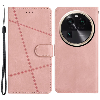 Stand Cover for Oppo Find X6 Pro Anti-drop Wallet Leather Phone Case Crazy Horse Texture Imprinted Lines Shell