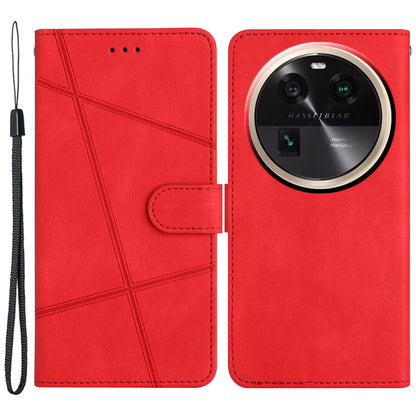 Stand Cover for Oppo Find X6 Pro Anti-drop Wallet Leather Phone Case Crazy Horse Texture Imprinted Lines Shell