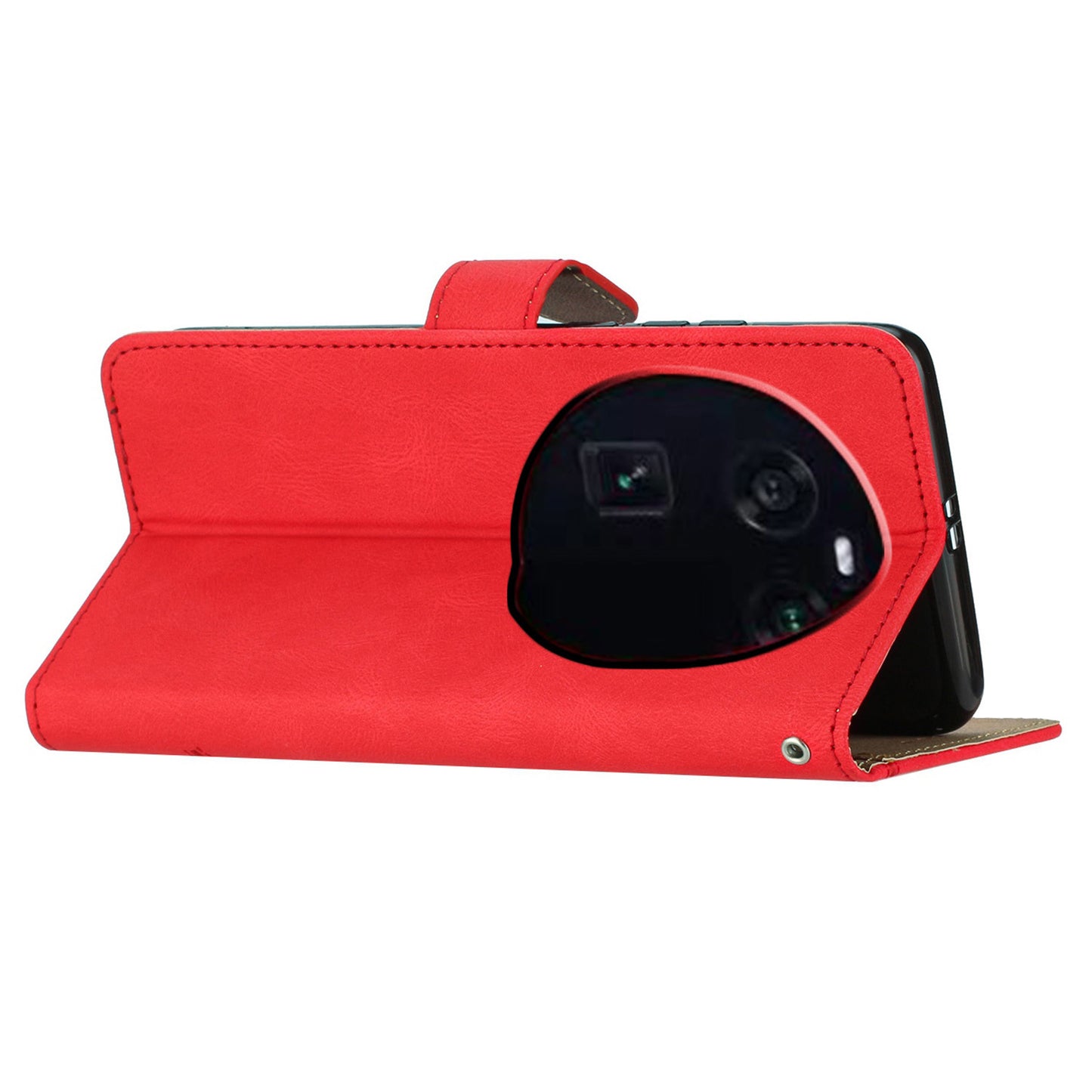 Stand Cover for Oppo Find X6 Pro Anti-drop Wallet Leather Phone Case Crazy Horse Texture Imprinted Lines Shell