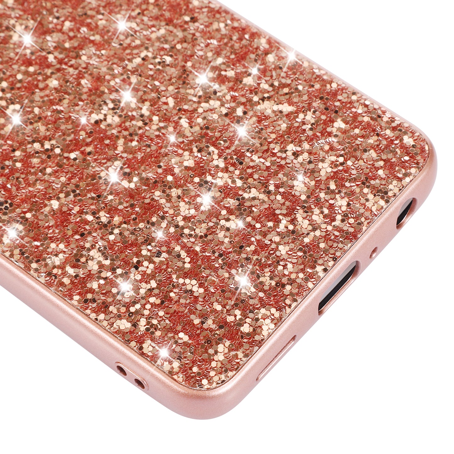 For OnePlus Nord CE 3 5G Shiny Glitter Sequins Protective Cover Electroplating TPU Frame Hard PC Phone Case