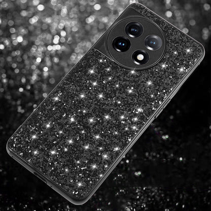 Protective Cover for OnePlus 11 5G Shiny Glitter Sequins Electroplating TPU Frame Hard PC Phone Case