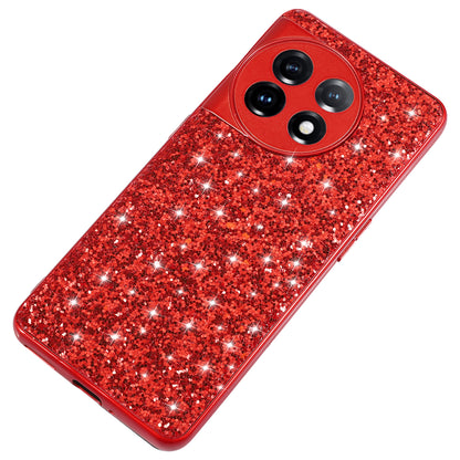 Protective Cover for OnePlus 11 5G Shiny Glitter Sequins Electroplating TPU Frame Hard PC Phone Case