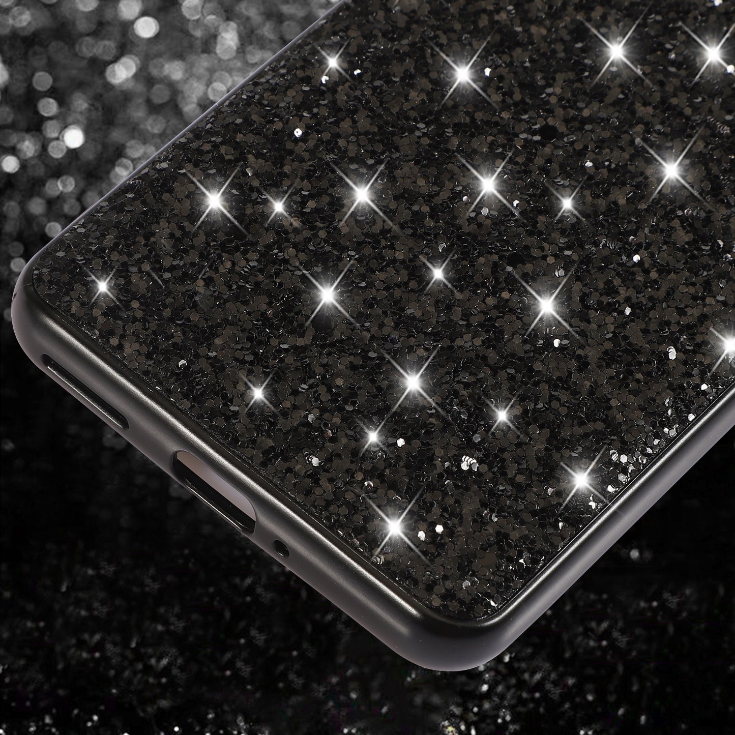 Protective Cover for OnePlus 11 5G Shiny Glitter Sequins Electroplating TPU Frame Hard PC Phone Case