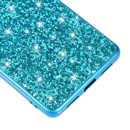 For Google Pixel 8 Pro Shockproof Phone Case Shiny Glitter Sequins Electroplating TPU Frame Hard PC Back Cover