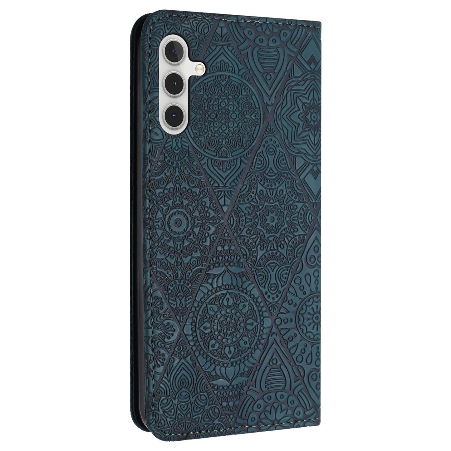 For Samsung Galaxy A54 5G Magnetic Adsorption Imprinted PU Leather Phone Case Wallet Stand Cover
