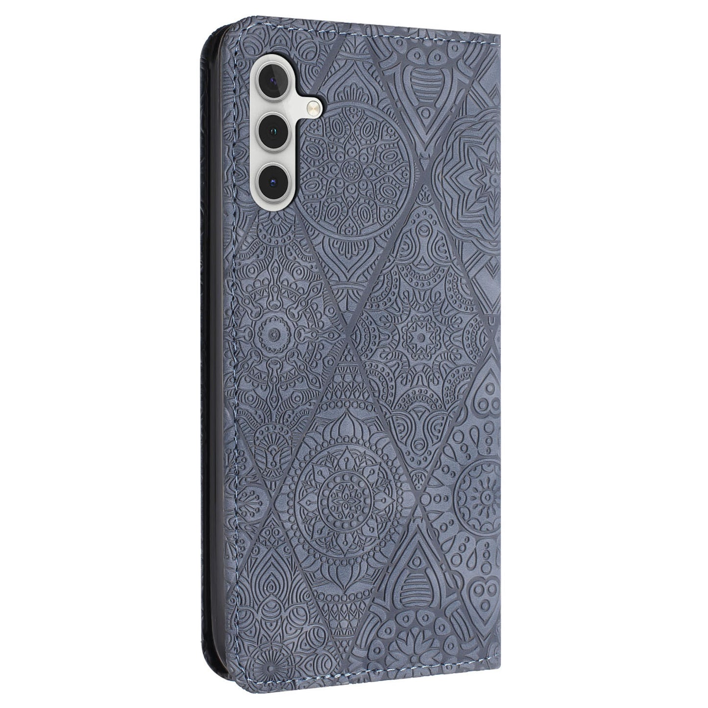 For Samsung Galaxy A54 5G Magnetic Adsorption Imprinted PU Leather Phone Case Wallet Stand Cover