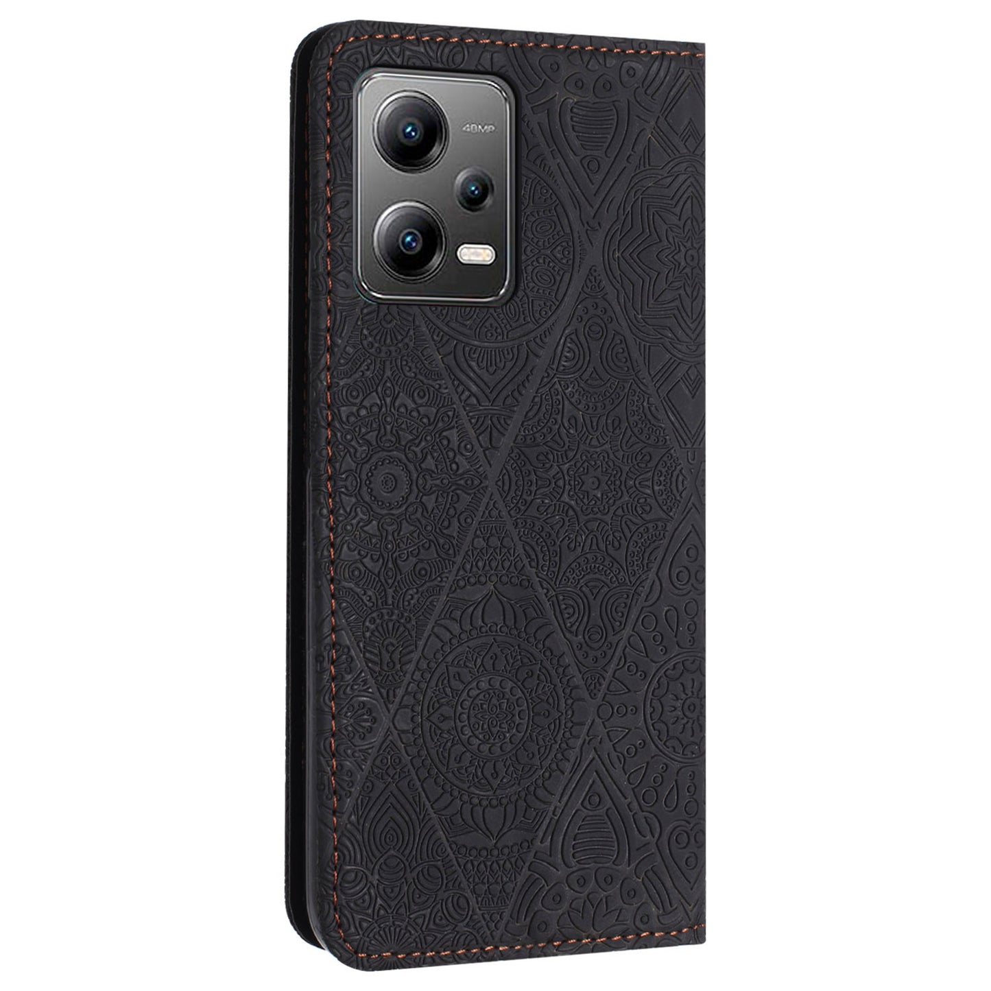 Leather Case for Xiaomi Poco X5 5G / Redmi Note 12 5G (China) / (India) / (Global) Magnetic Adsorption Imprinted Wallet Stand Phone Cover